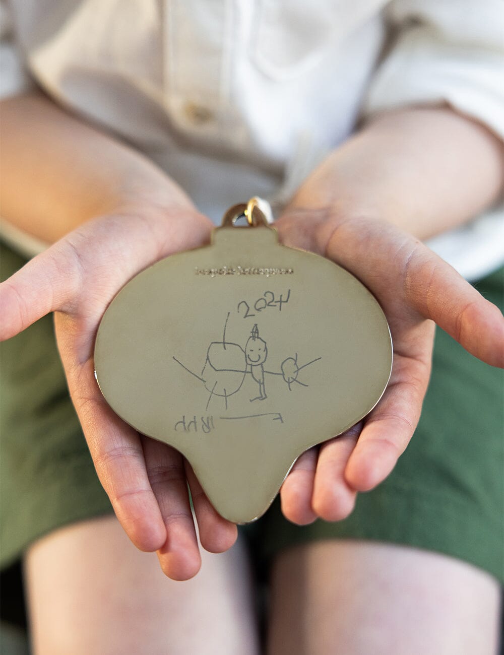 Fine Enamel Christmas Ornament - Green Bauble