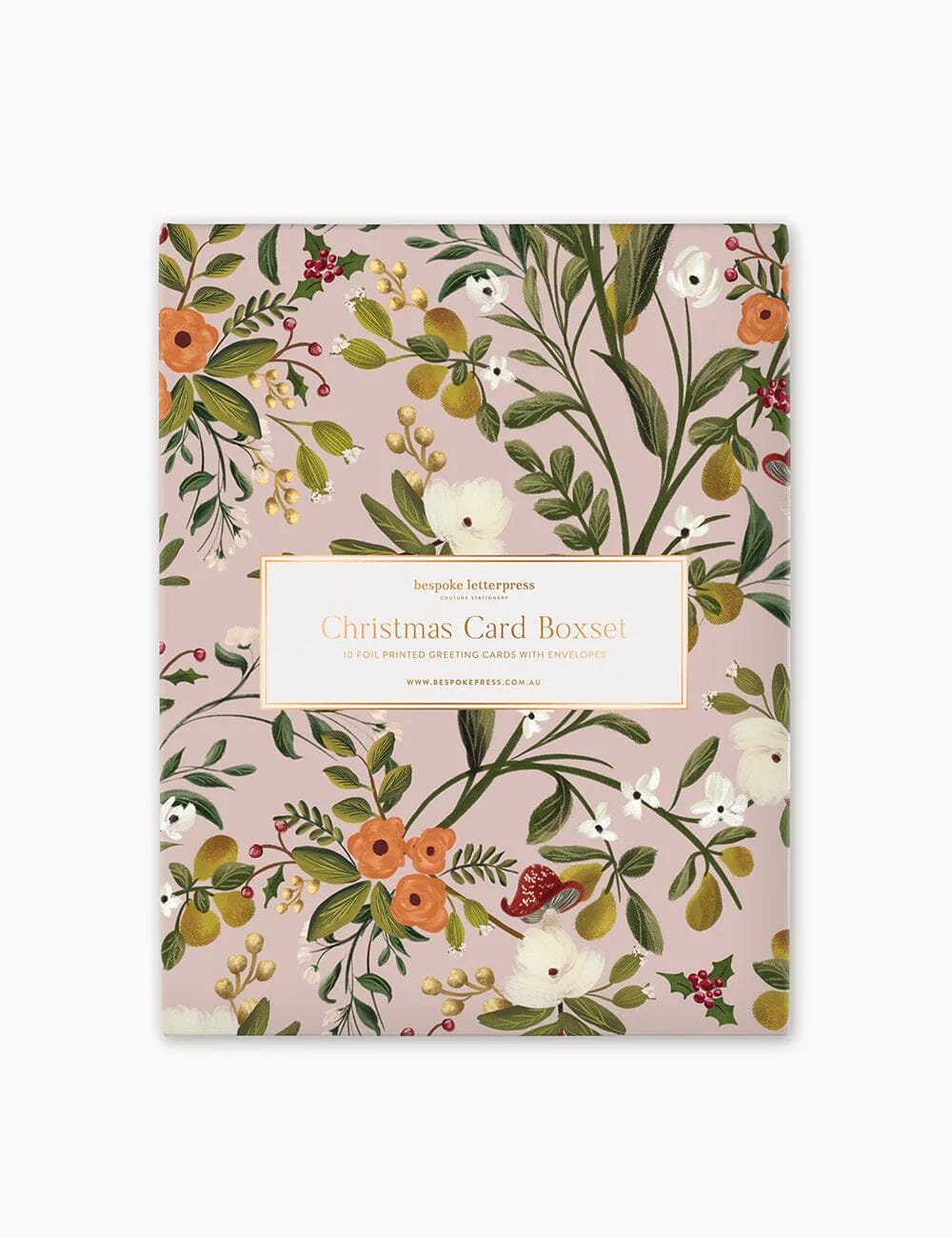 10 Pack Christmas Card Boxset - Blush