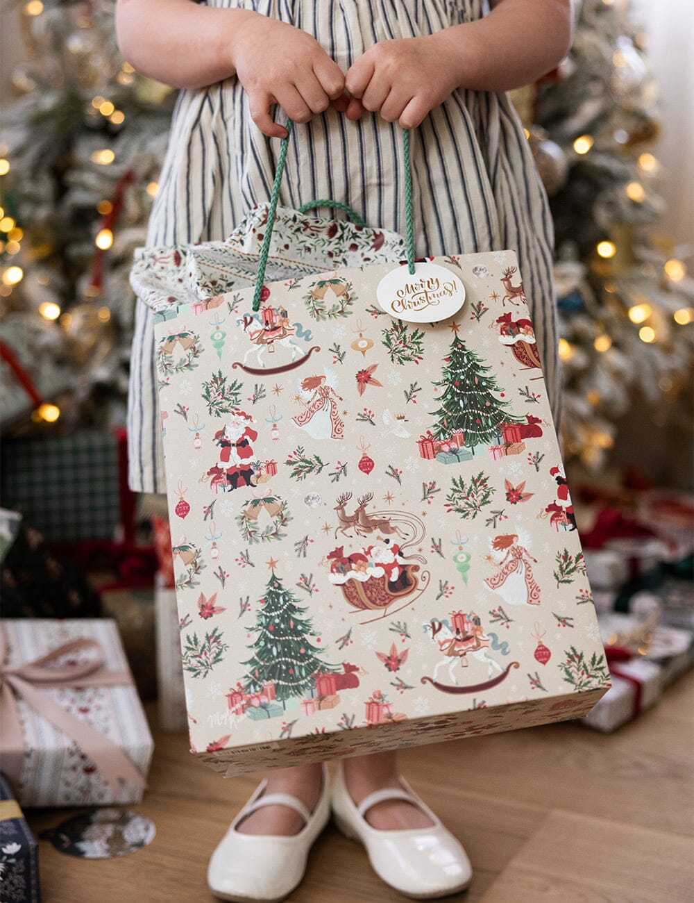 Large Christmas Gift Bag - Jolly Santa