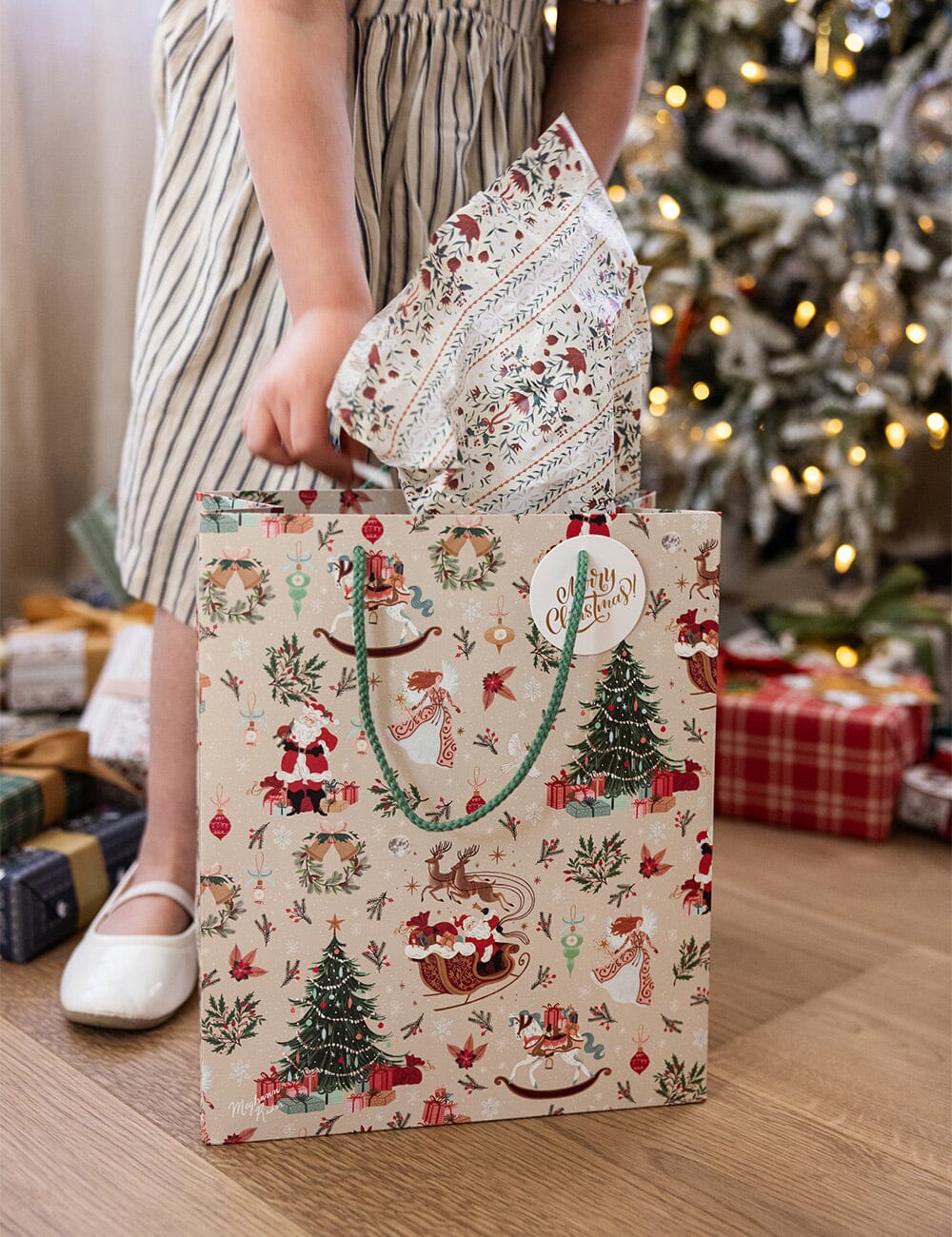 Large Christmas Gift Bag - Jolly Santa