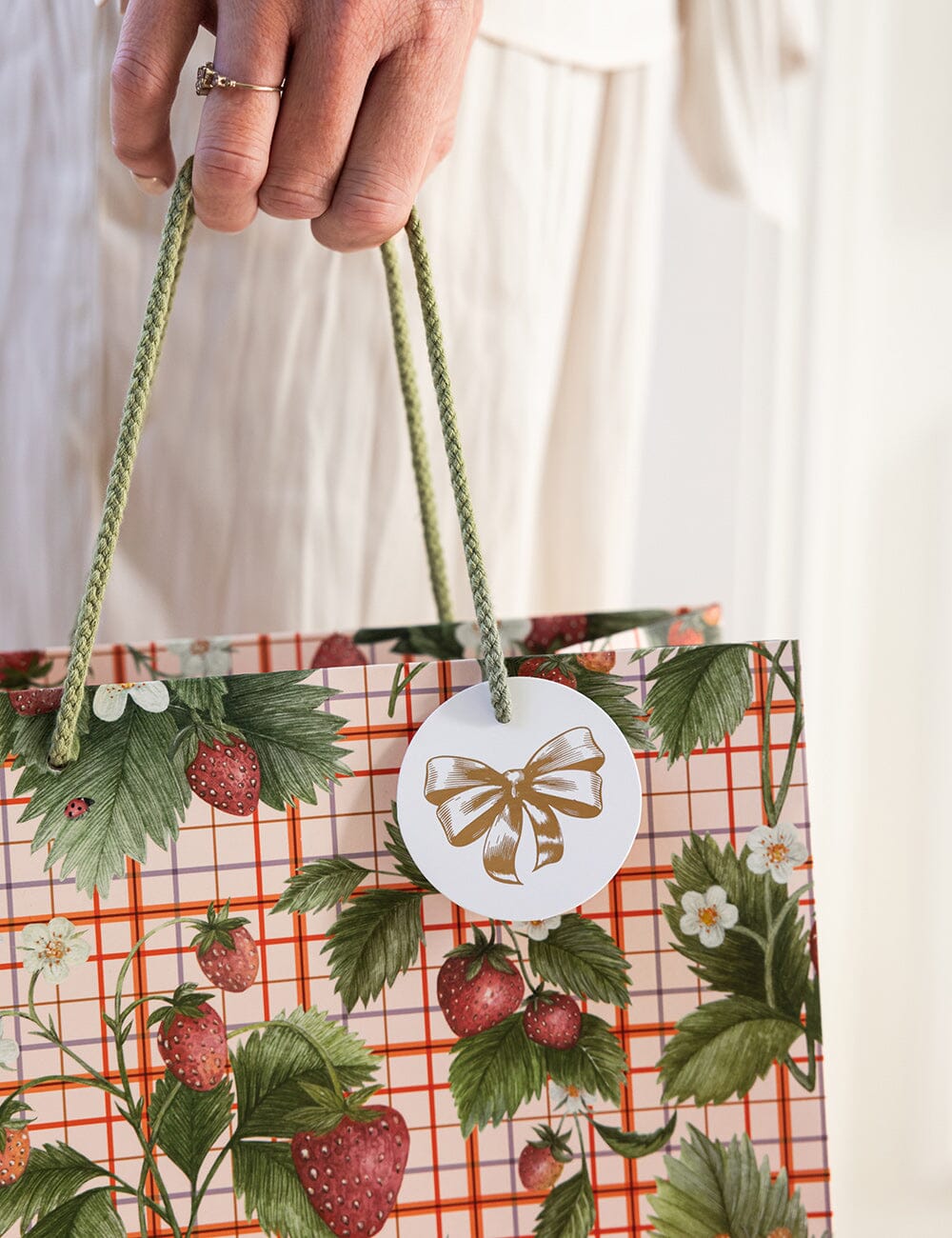 Large Gift Bag - Strawberries