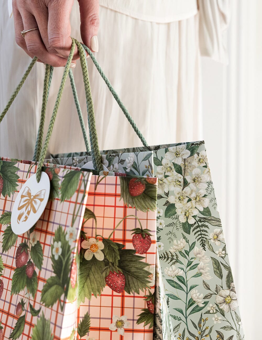 Large Gift Bag - Ivory Garden