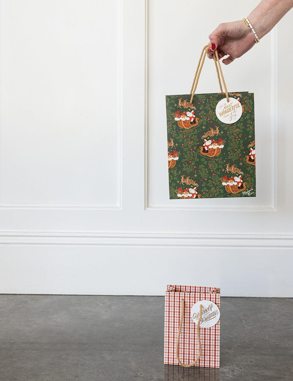 Medium Christmas Gift Bag - Santa Sleigh