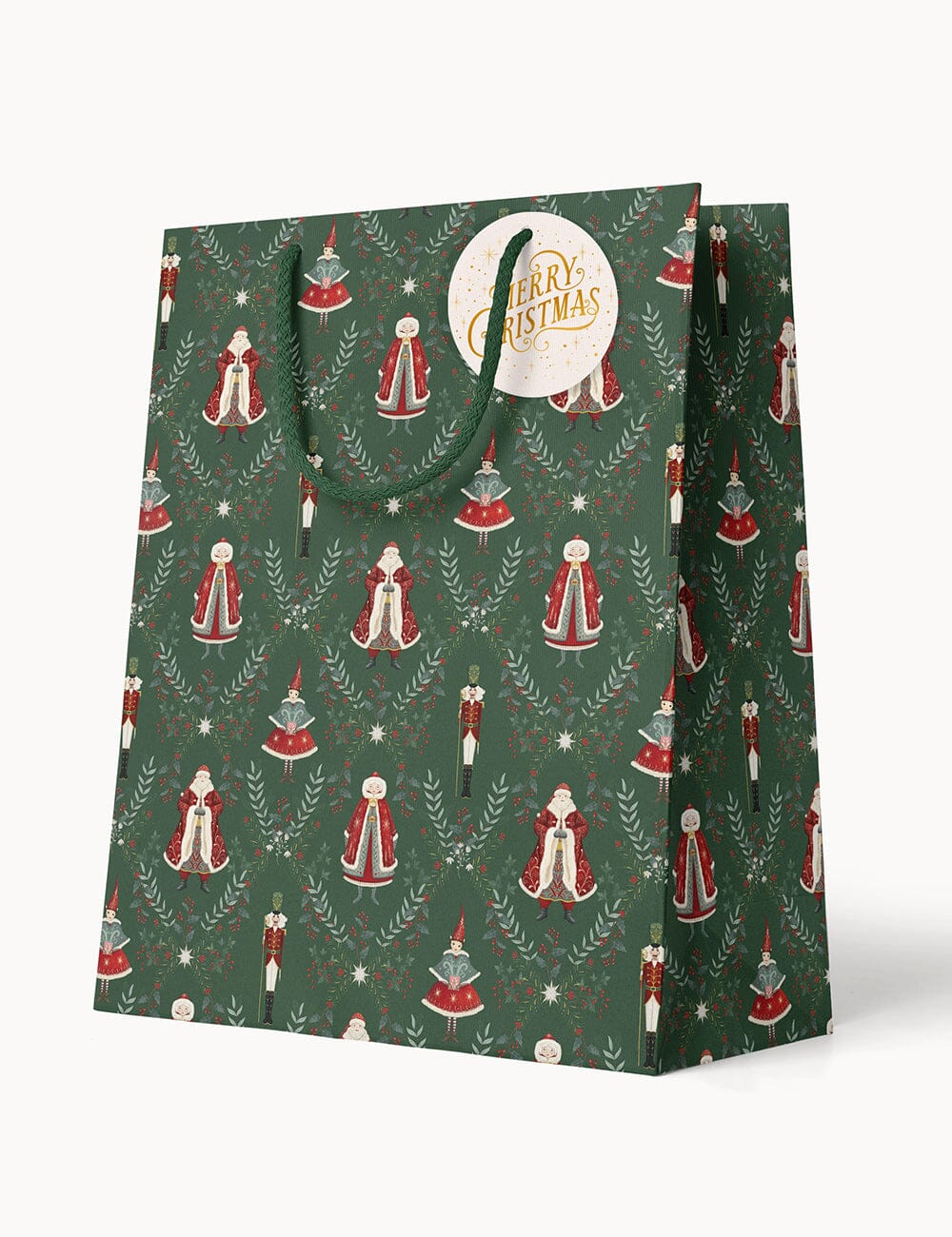 Medium Christmas Gift Bag - Mr & Mrs Claus Gift Bag Bespoke Letterpress 