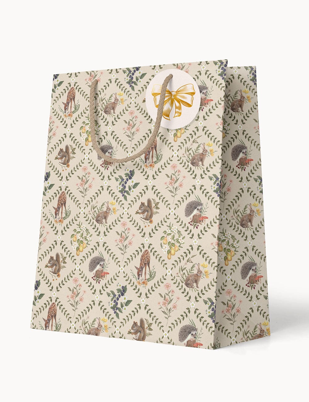 Medium Gift Bag - Wildflower Trellis Bespoke Letterpress 