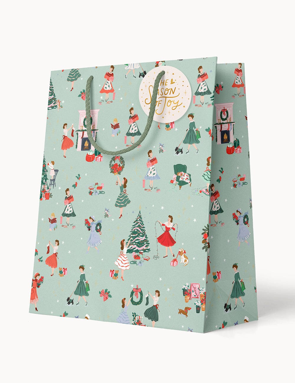 Medium Gift Bag - Christmas Ladies Gift Bag Bespoke Letterpress 