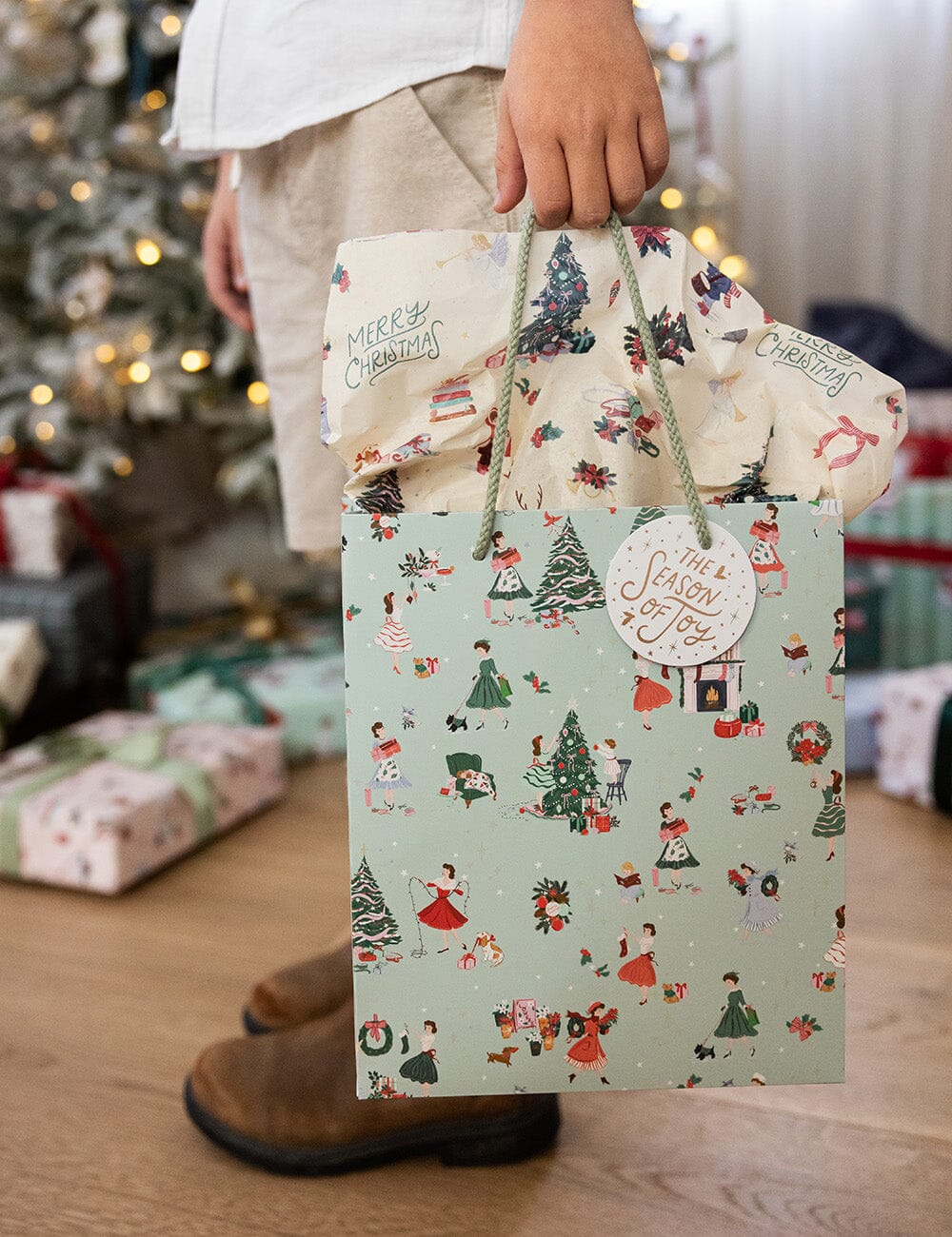 Medium Gift Bag - Christmas Ladies