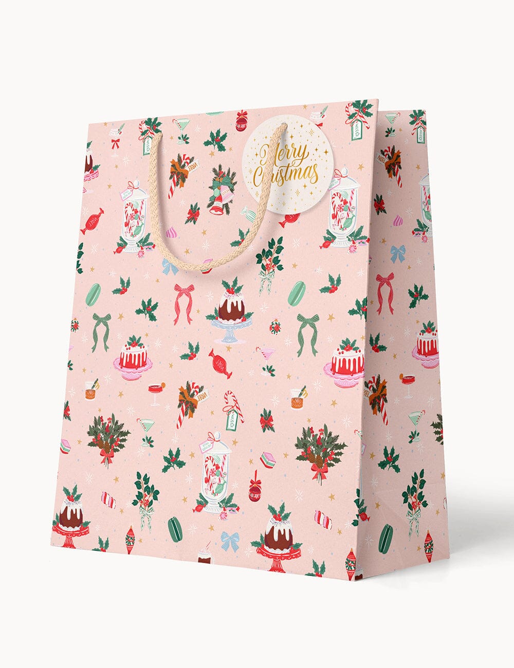 Medium Gift Bag - Christmas Treats Gift Bag Bespoke Letterpress 
