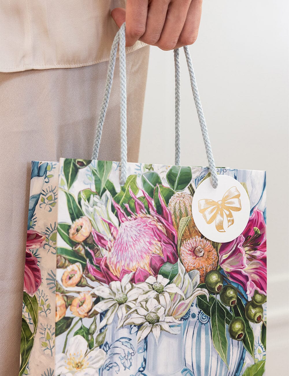 Medium Gift Bag - Three Vases With Lemon