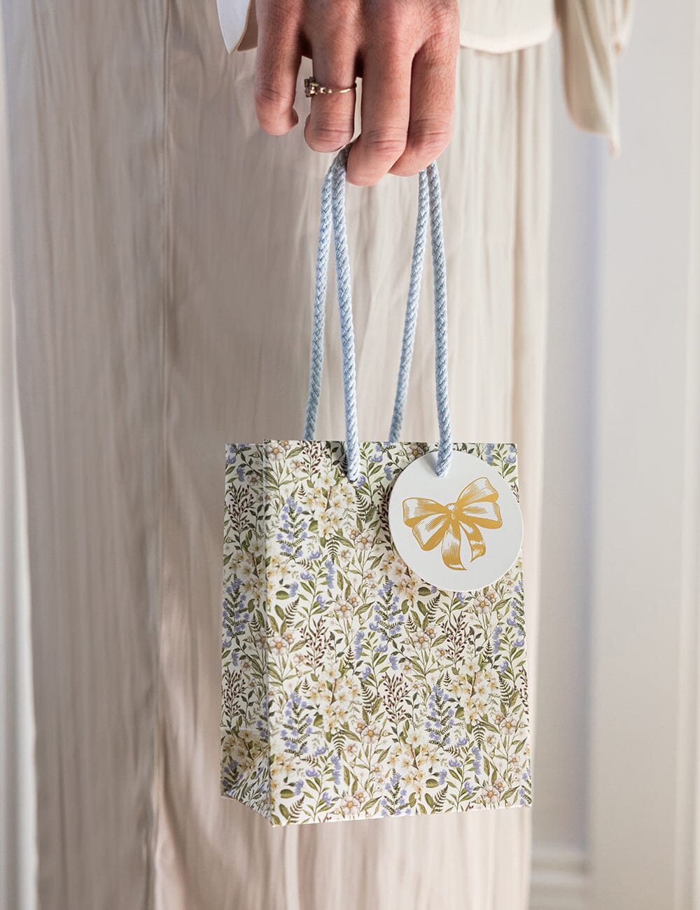 Small Gift Bag - Forget Me Not Gift Bag Bespoke Letterpress 