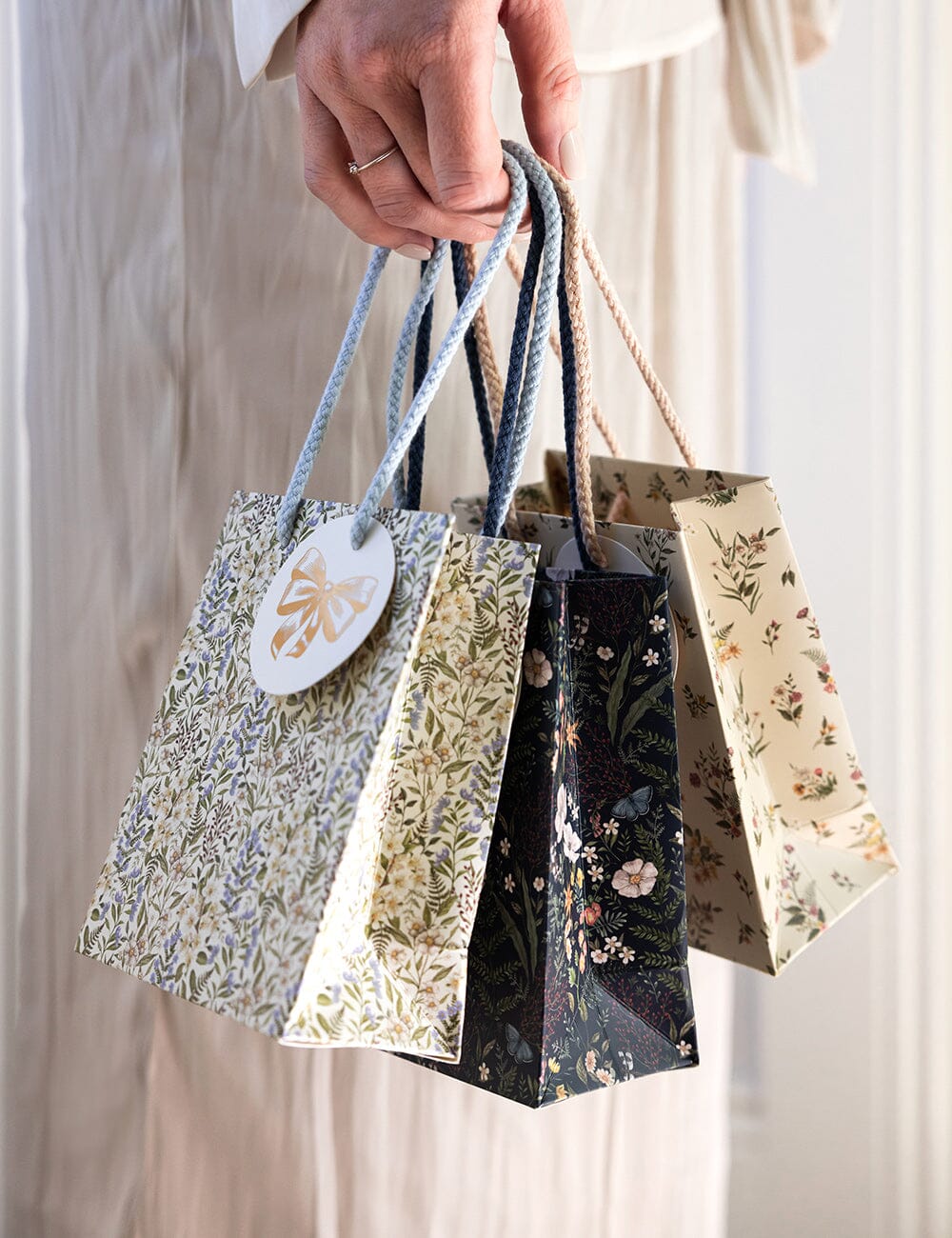 Small Gift Bag - Forget Me Not Gift Bag Bespoke Letterpress 