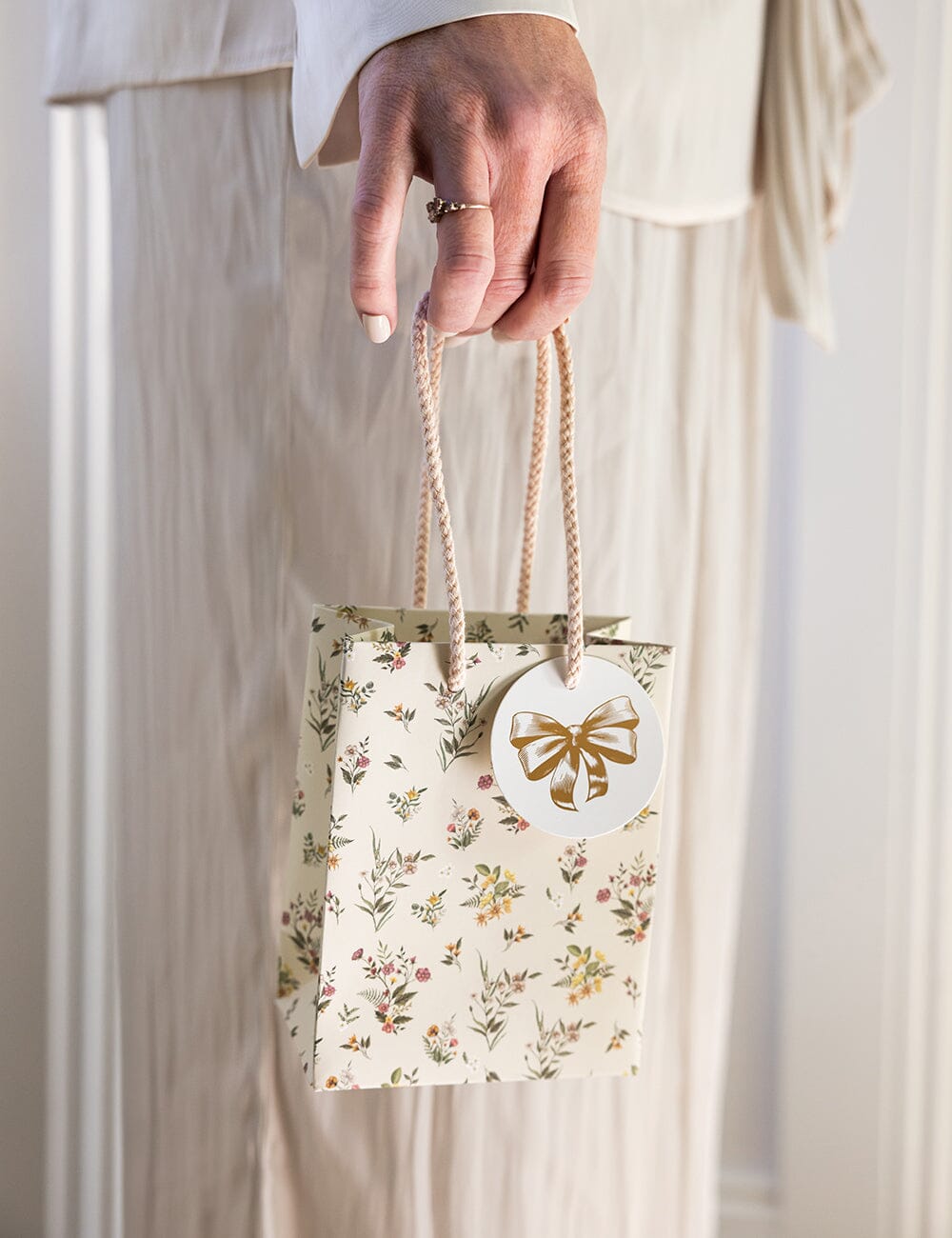 Small Gift Bag - Dainty Blooms Gift Bag Bespoke Letterpress 