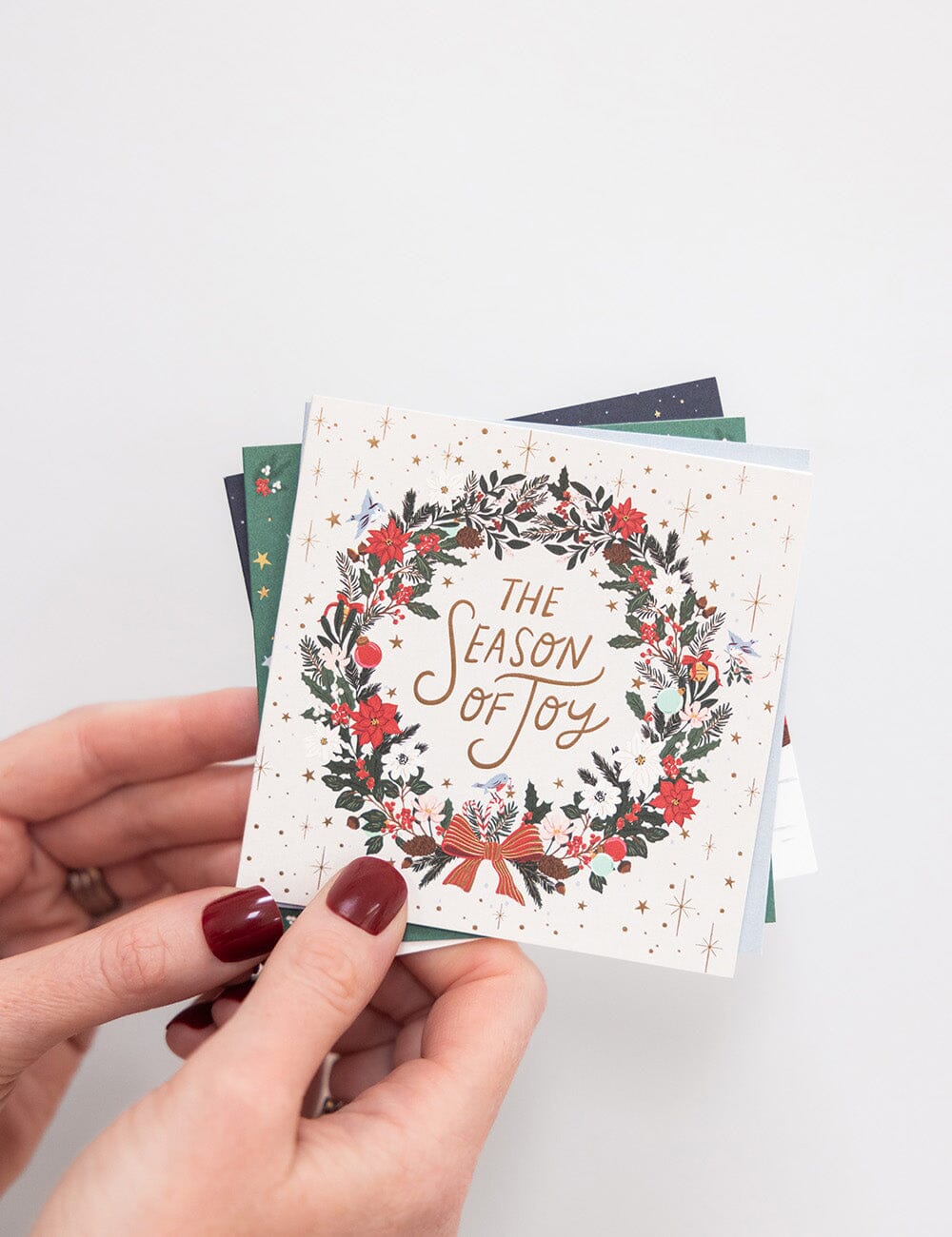 12 Pack Christmas Small Card Boxset - Season of Joy