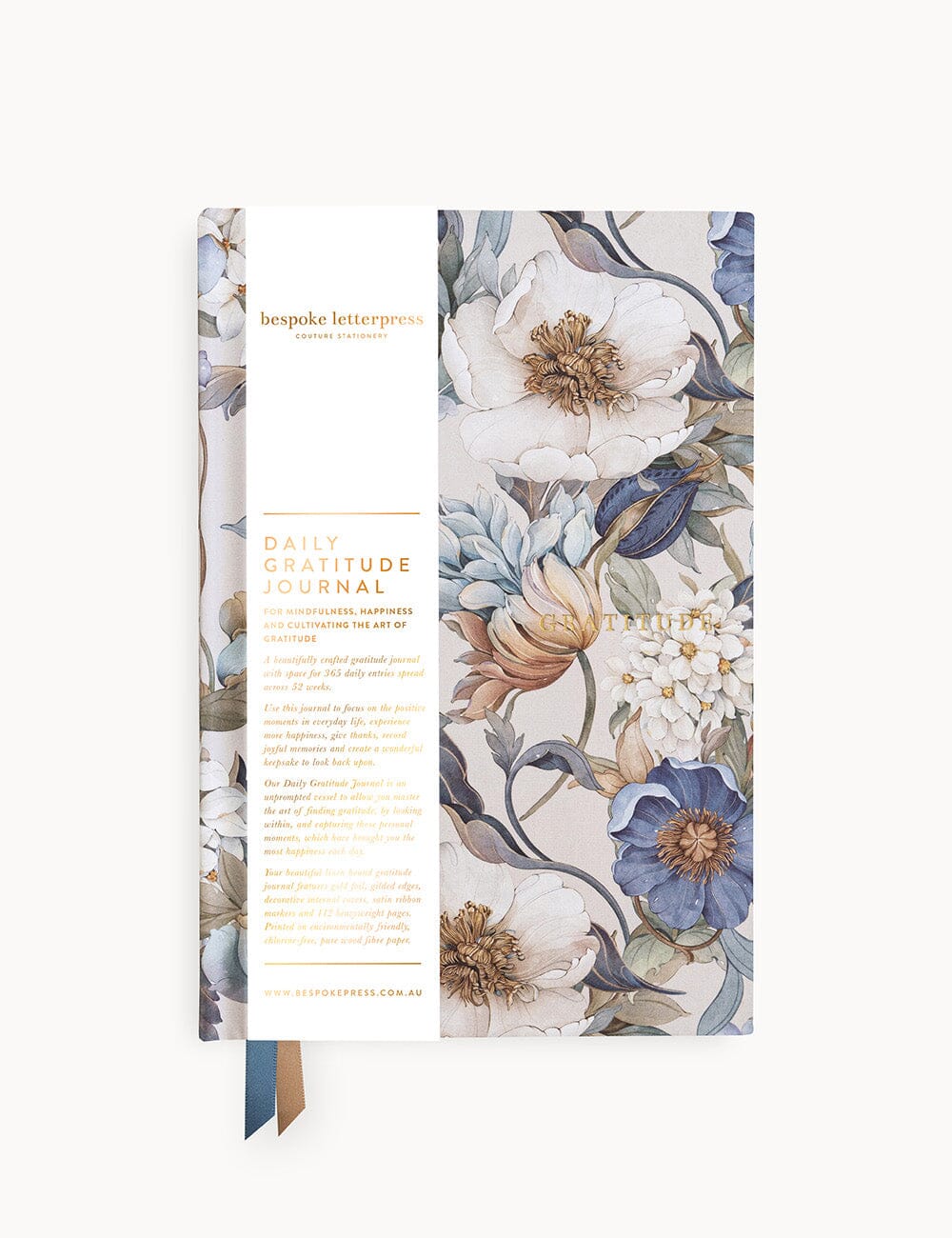 Gratitude Journal - Juliettes Garden Journals Bespoke Letterpress 