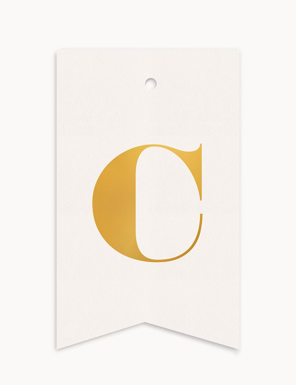 C - Alphabet Gift Tag Gift Tags Bespoke Letterpress 