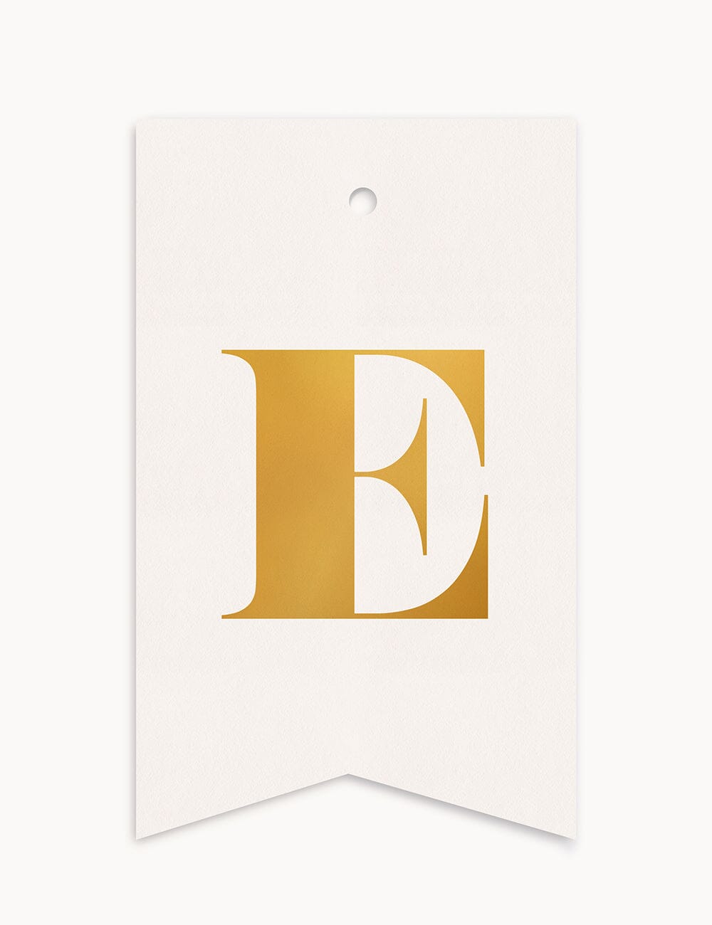E - Alphabet Gift Tag