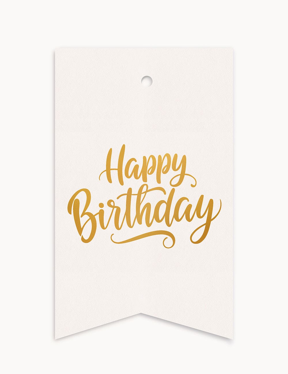 Happy Birthday - Single Tag Gift Tags Bespoke Letterpress 