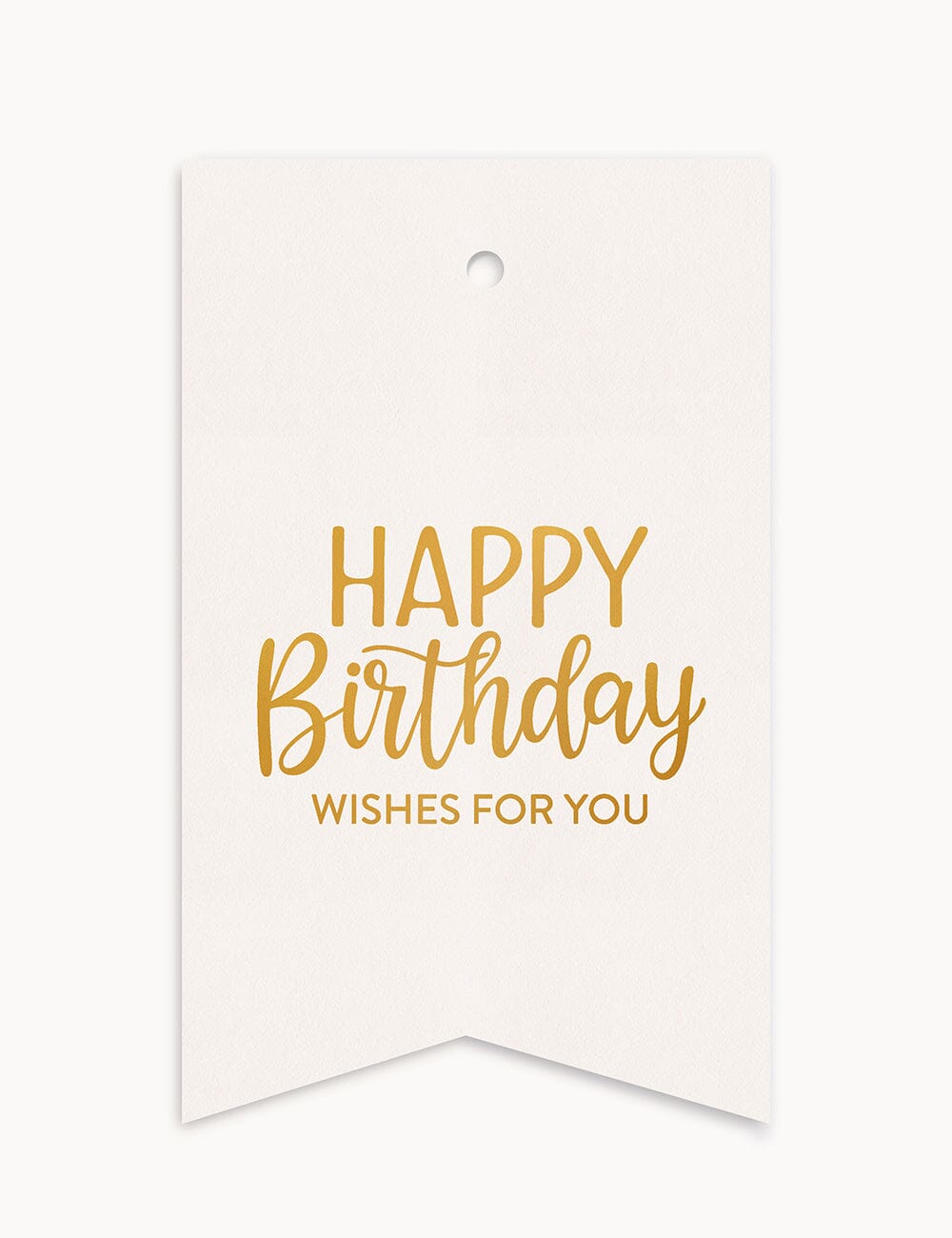 Happy Birthday Wishes For You - Single Tag Gift Tags Bespoke Letterpress 