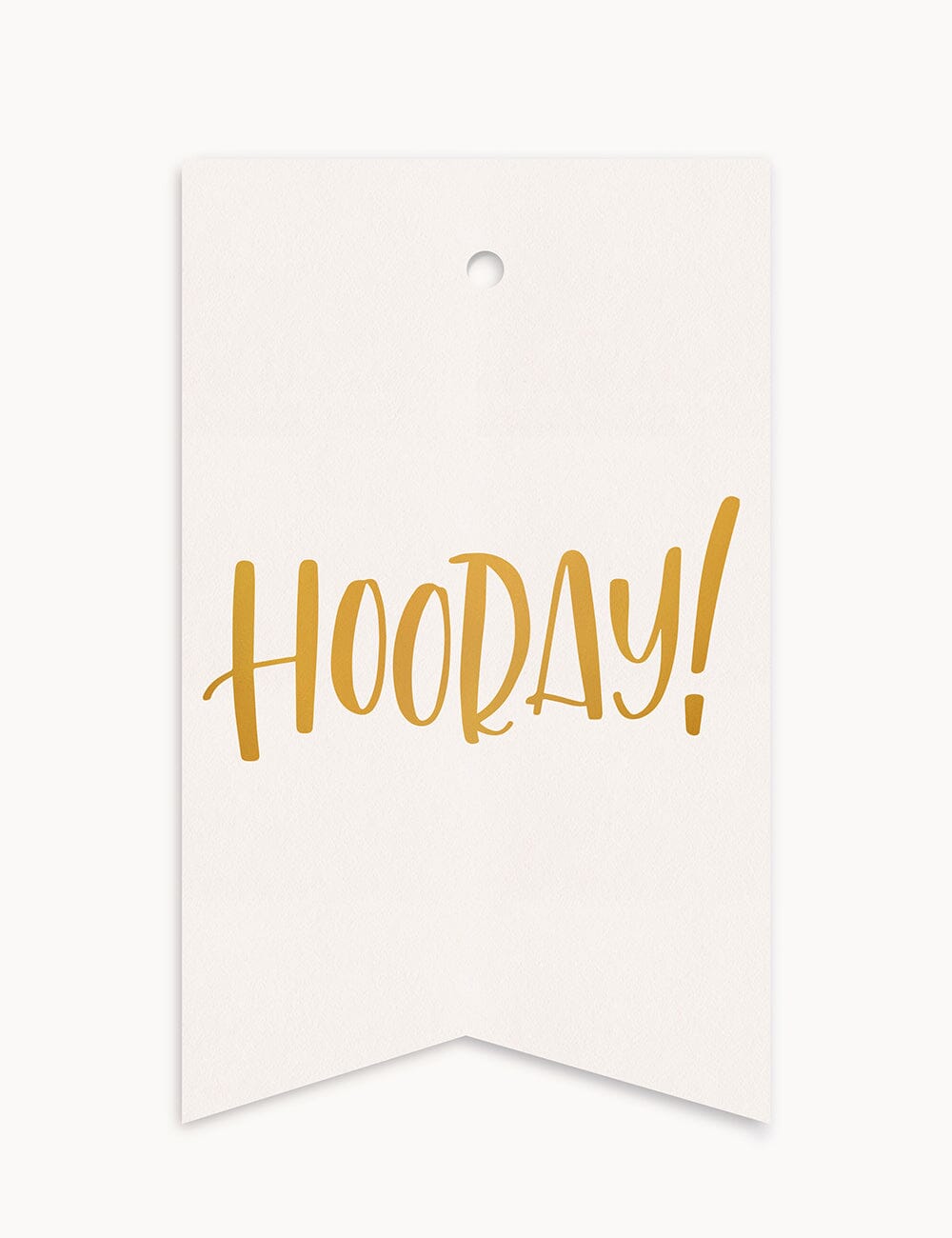 Hooray - Single Tag Gift Tags Bespoke Letterpress 