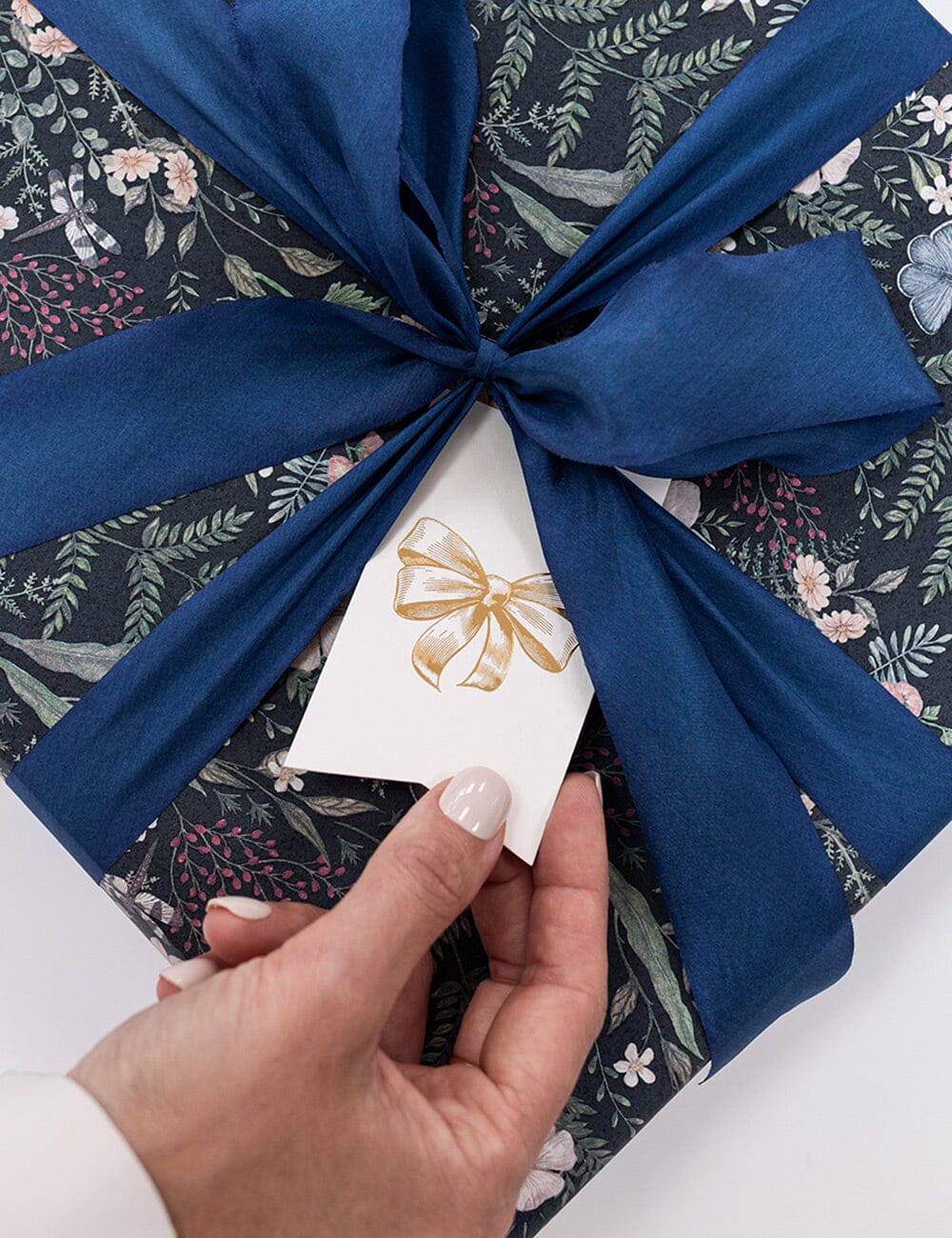 Bow - Single Tag Gift Tags Bespoke Letterpress 