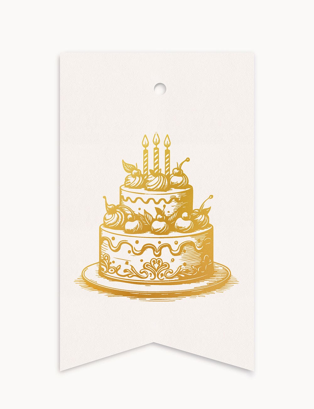 Cake - Single Tag Gift Tags Bespoke Letterpress 