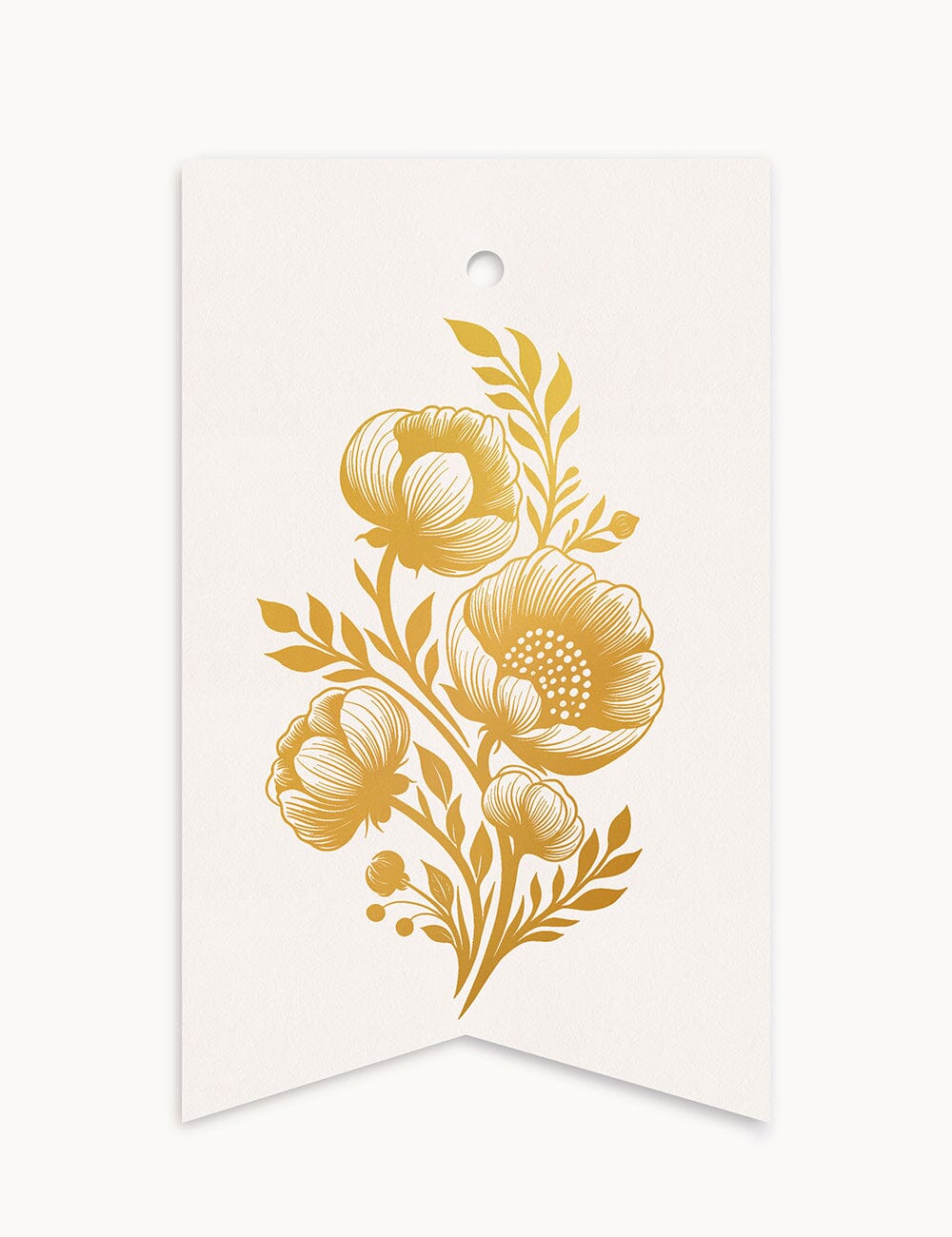 Floral - Single Tag Gift Tags Bespoke Letterpress 
