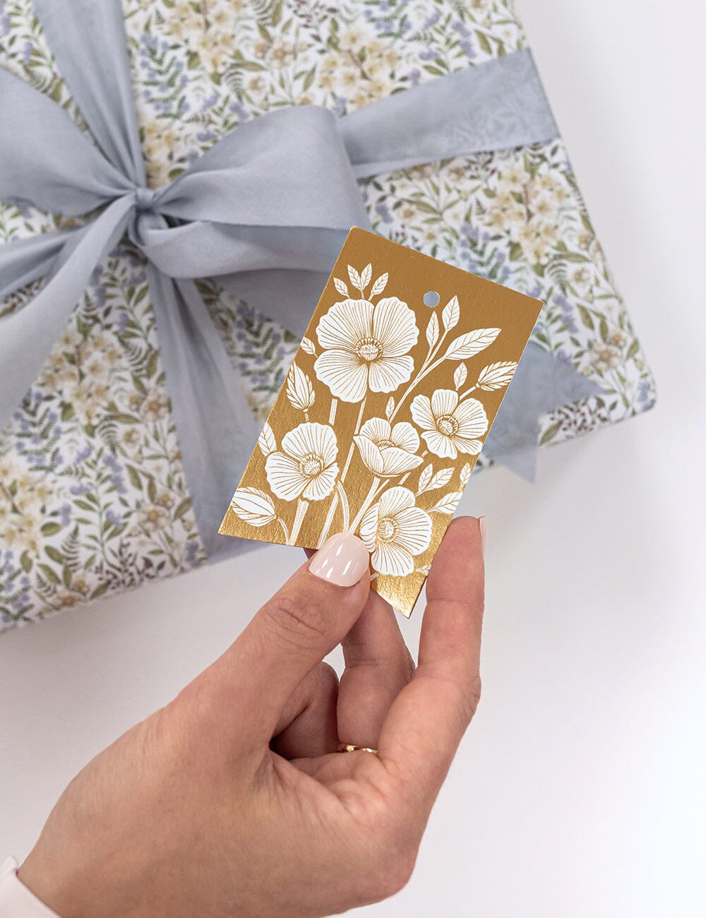 Golden Florals - Single Tag