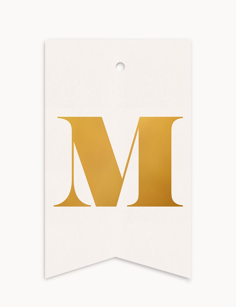 M - Alphabet Gift Tag Gift Tags Bespoke Letterpress 
