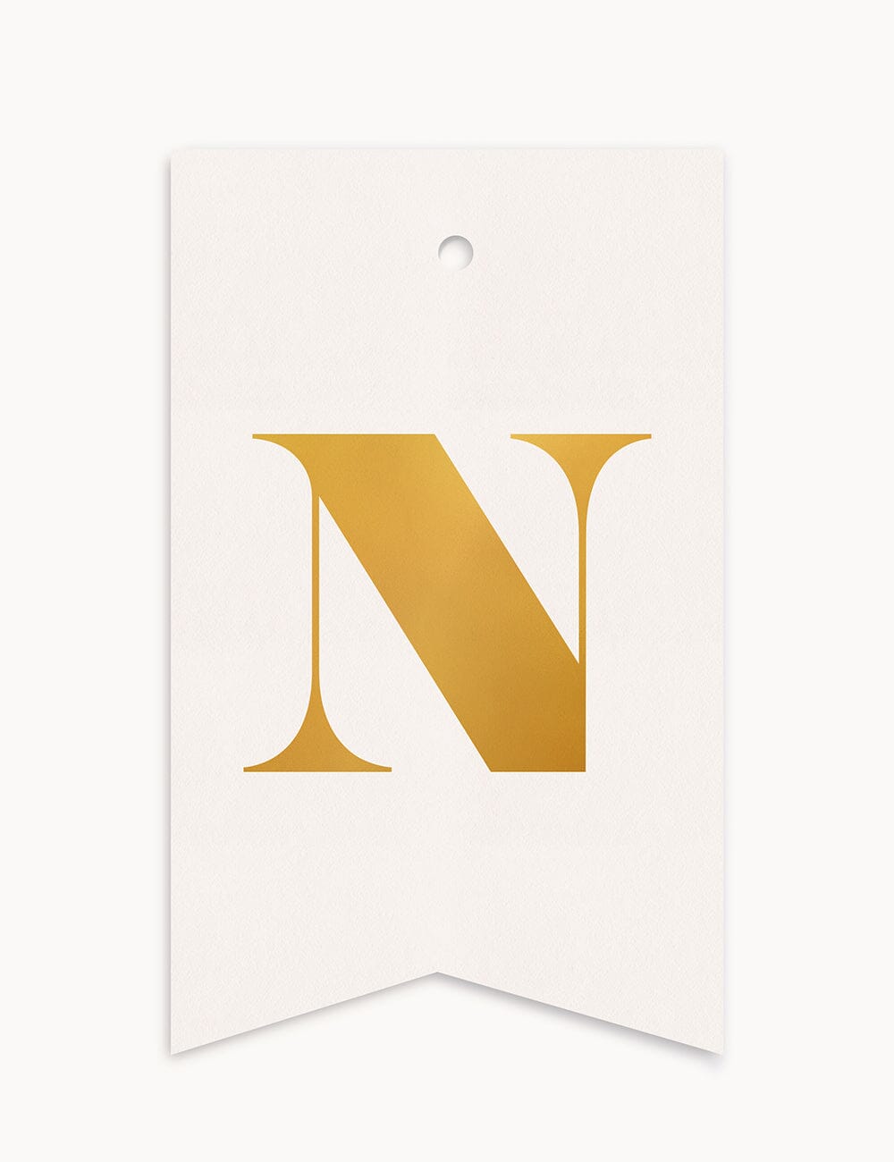 N - Alphabet Gift Tag Gift Tags Bespoke Letterpress 