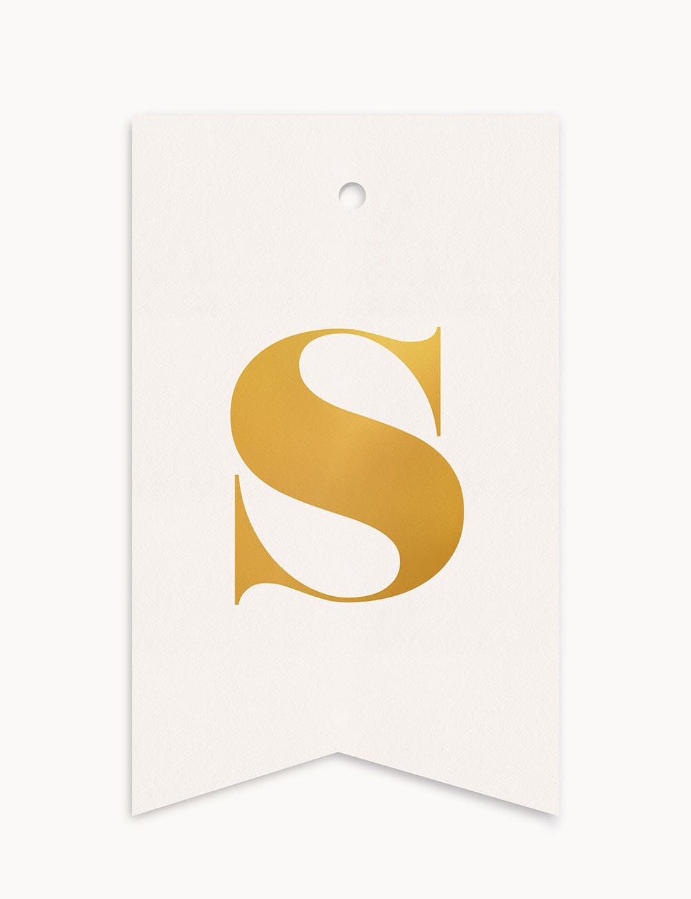 S - Alphabet Gift Tag Gift Tags Bespoke Letterpress 