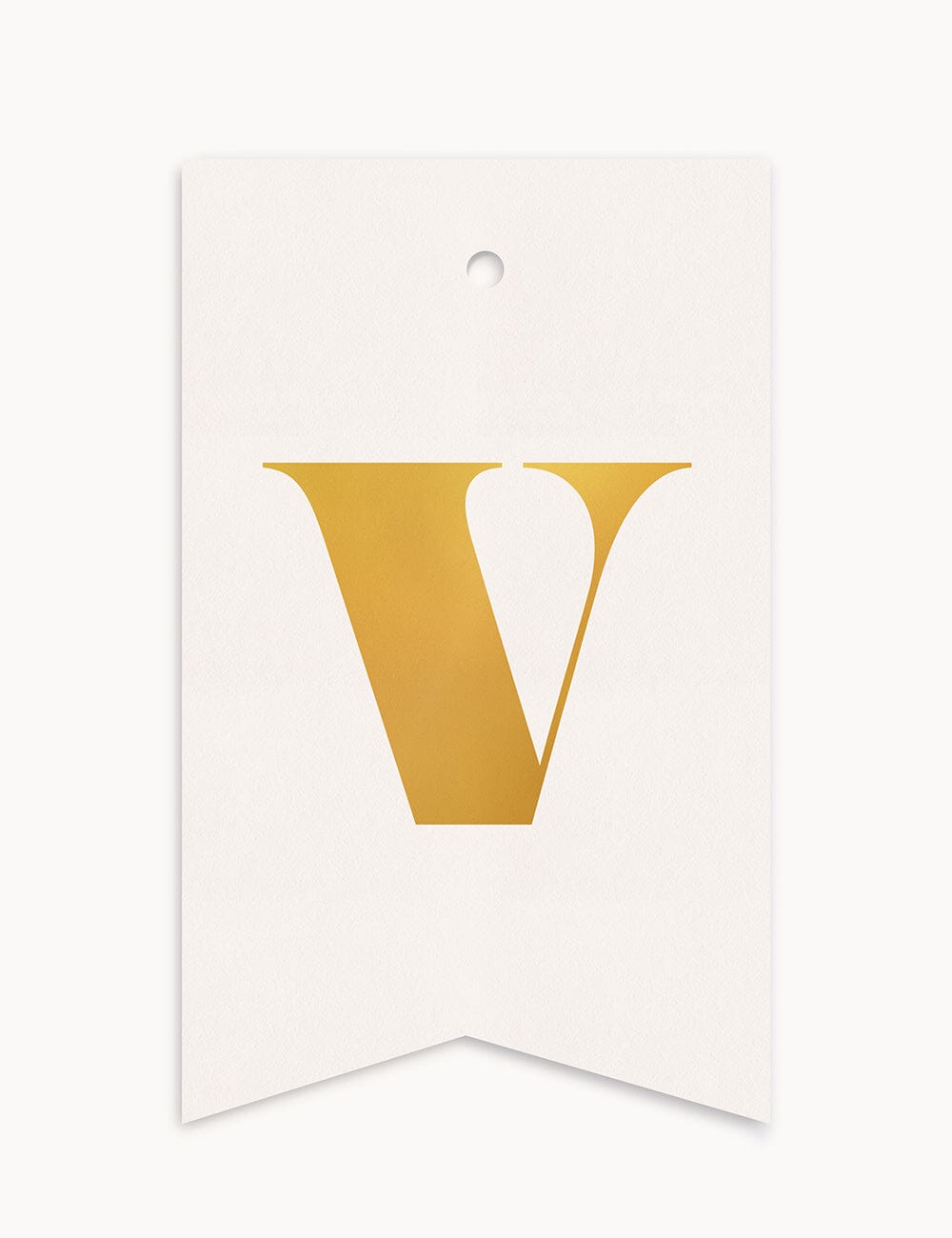 V - Alphabet Gift Tag Gift Tags Bespoke Letterpress 