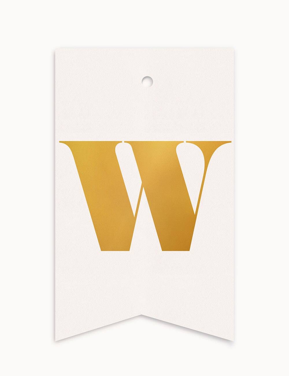W - Alphabet Gift Tag