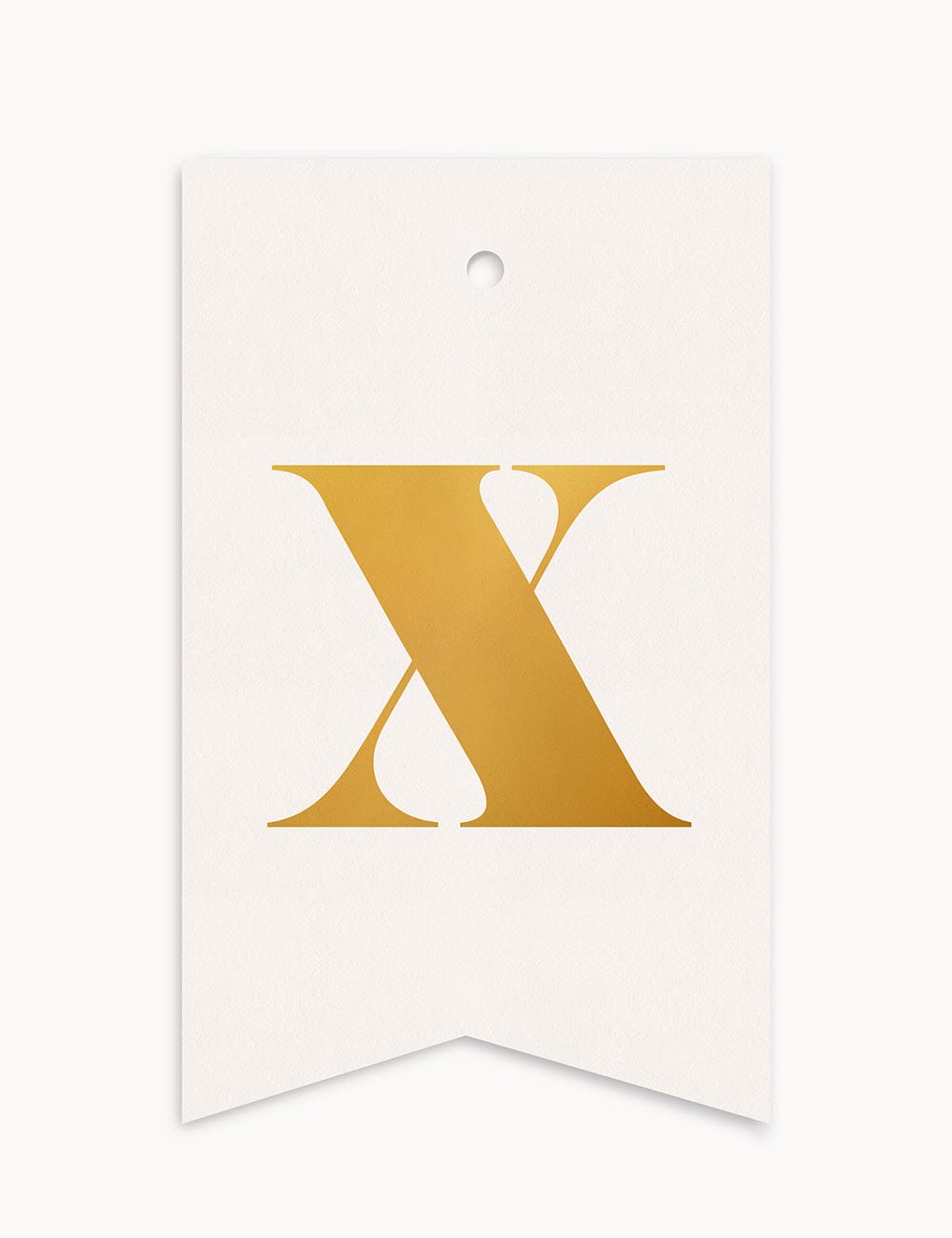 X - Alphabet Gift Tag Gift Tags Bespoke Letterpress 