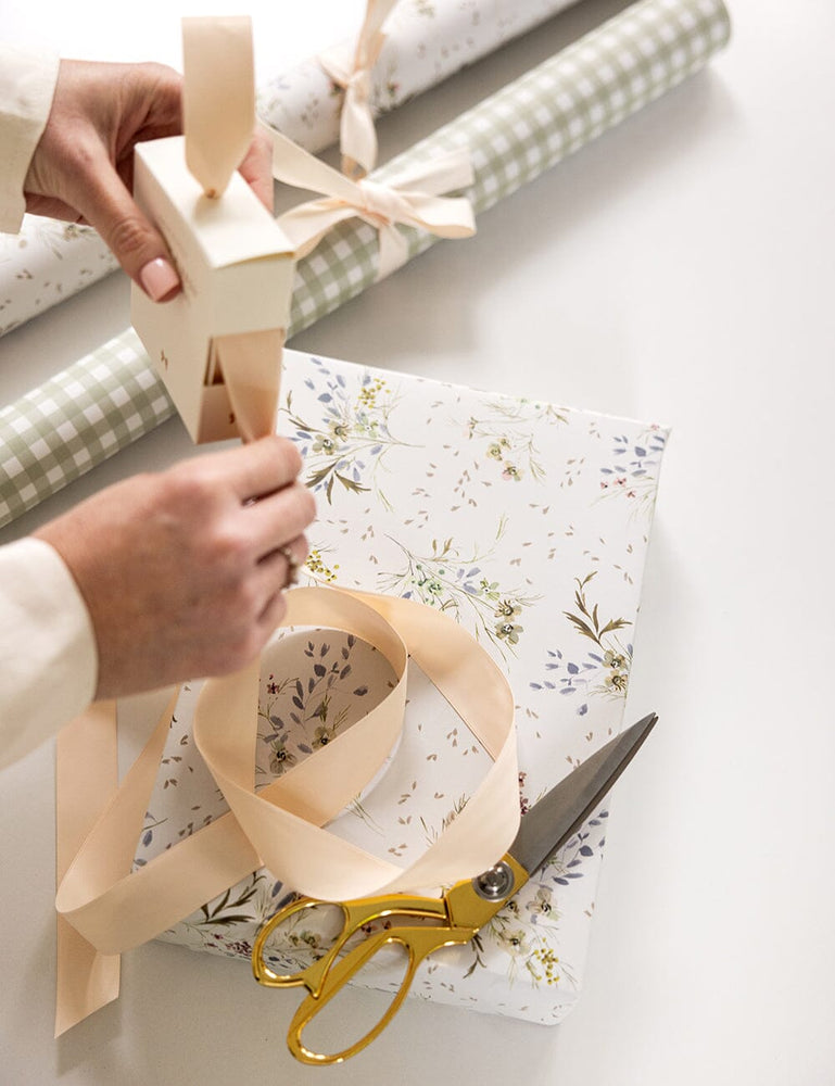 Itsy Bitsy Florals / Sage Check Gift Wrap 100pk Gift Wrap Bespoke Letterpress 