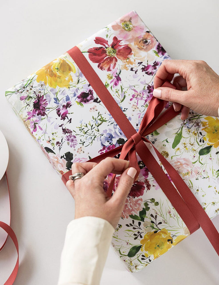 Wax Flower /Poppies Gift Wrap 100pk Gift Wrap Bespoke Letterpress 