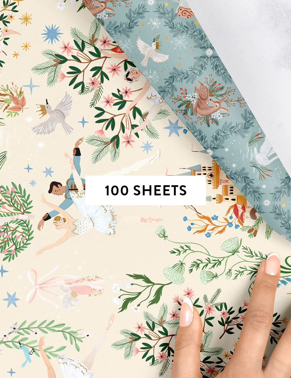 Swan Lake / Winter's Woodland Ballet Gift Wrap 100pk Gift Wrap Bespoke Letterpress 