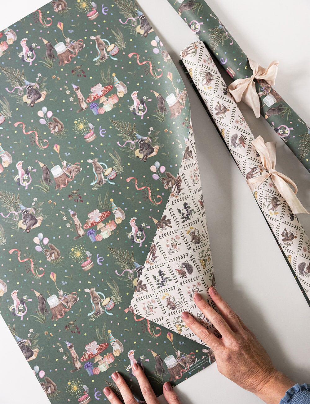 Wildflower Trellis / Woodland Party 6pk Gift Wrap Sheets Gift Wrap Bespoke Letterpress 