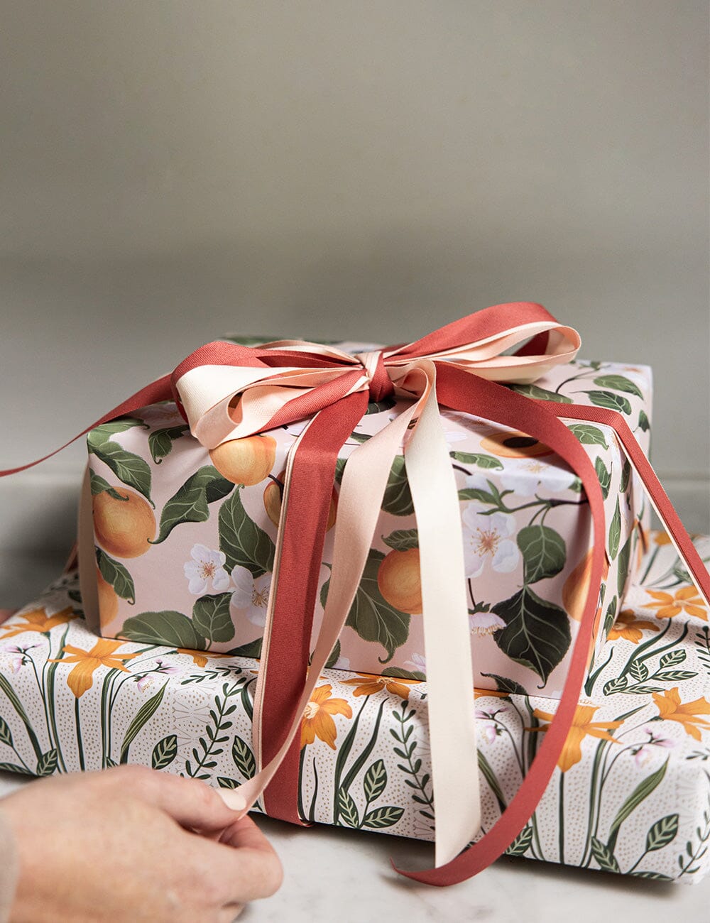 Peaches / Daffodil 6pk Gift Wrap Sheets