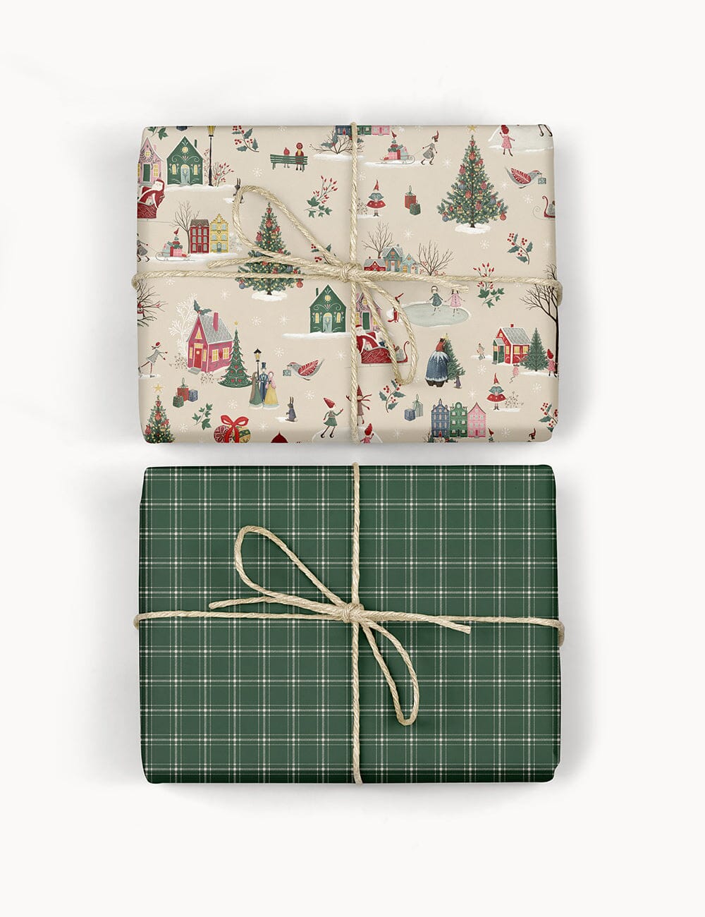 Christmas Winter Wonderland / Spruce Tartan - 6pk Gift Wrap Sheets Gift Wrap Bespoke Letterpress 