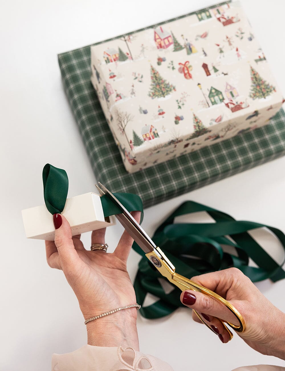 Christmas Winter Wonderland / Spruce Tartan - 6pk Gift Wrap Sheets