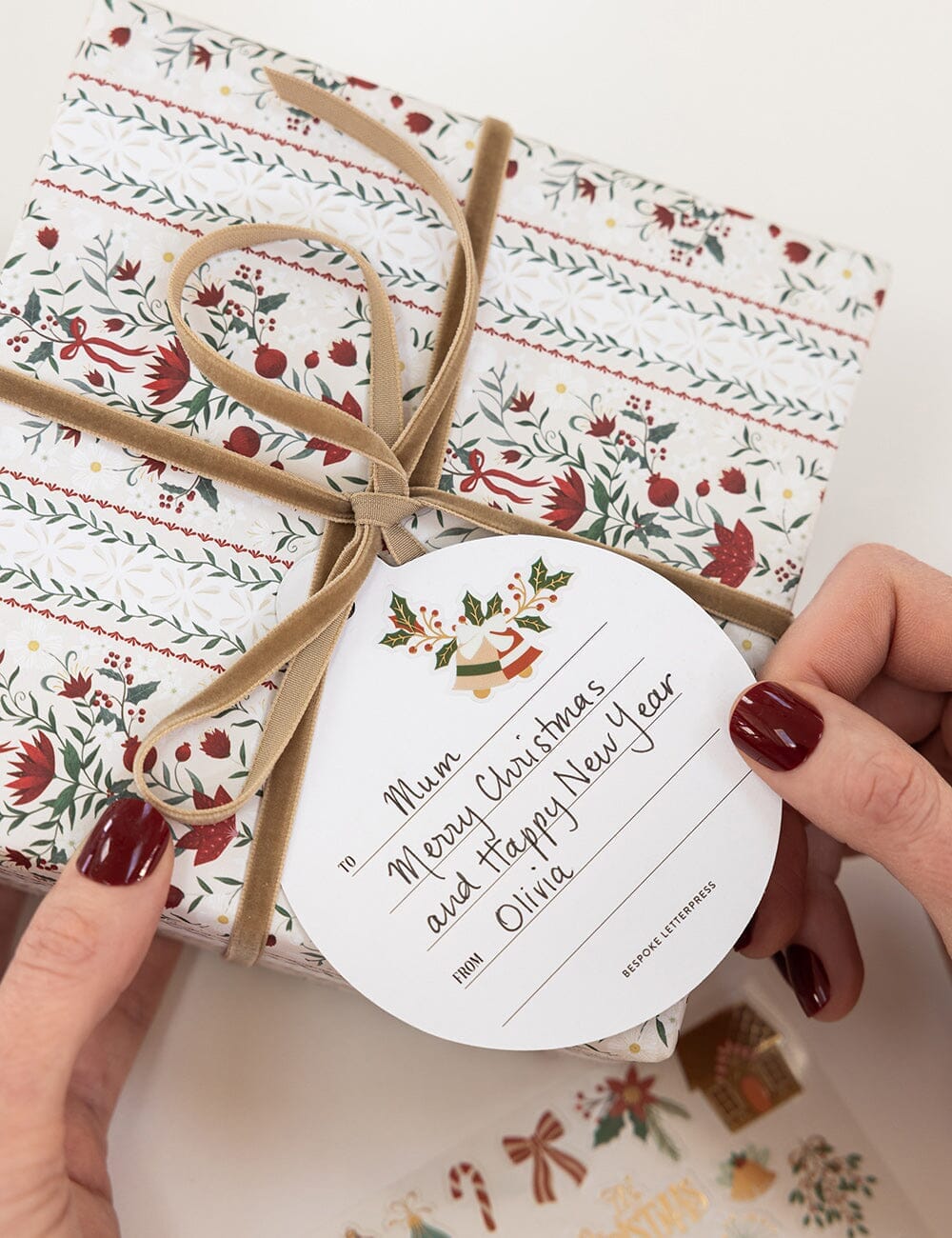 Holly & Bows / Festive Florals - 6pk Gift Wrap Sheets