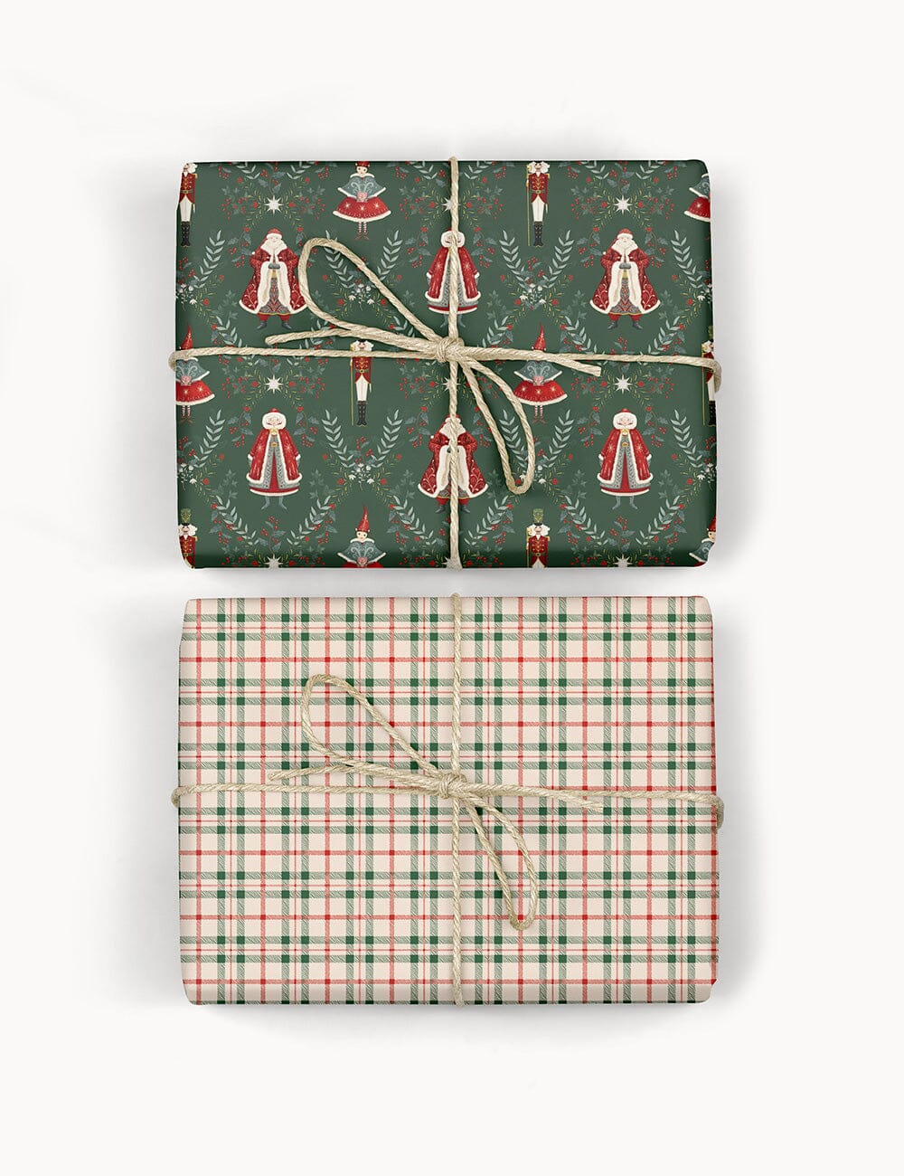 Christmas Plaid / Mr & Mrs Claus - 6pk Gift Wrap Sheets