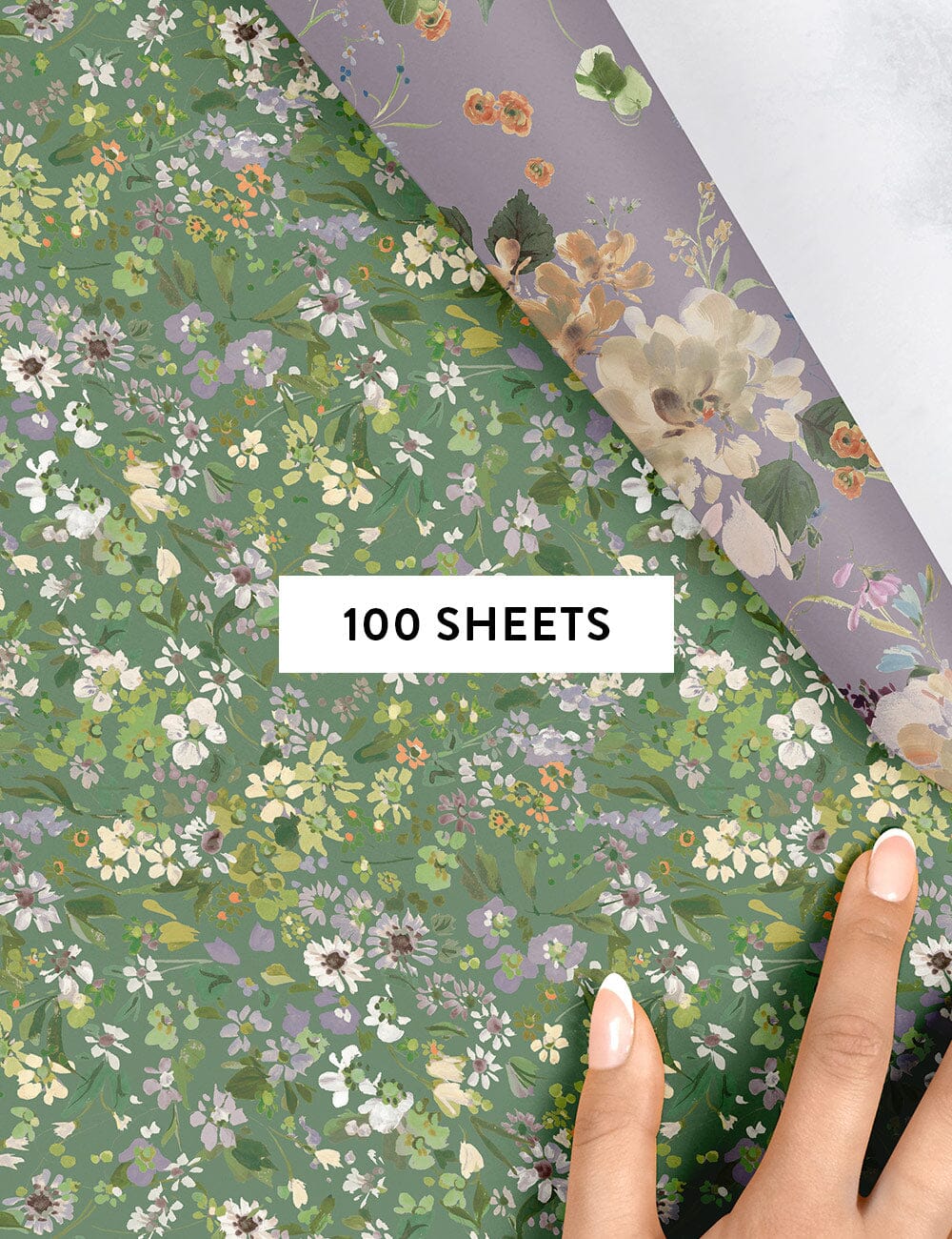 Summer Perennials / Peony Garden Gift Wrap 100pk