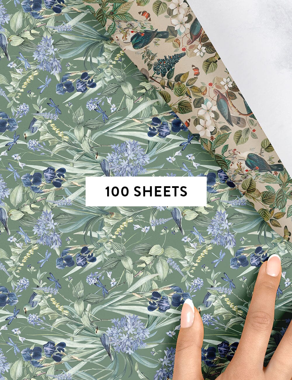 Indigo Haven / Botanical Grove Gift Wrap 100pk