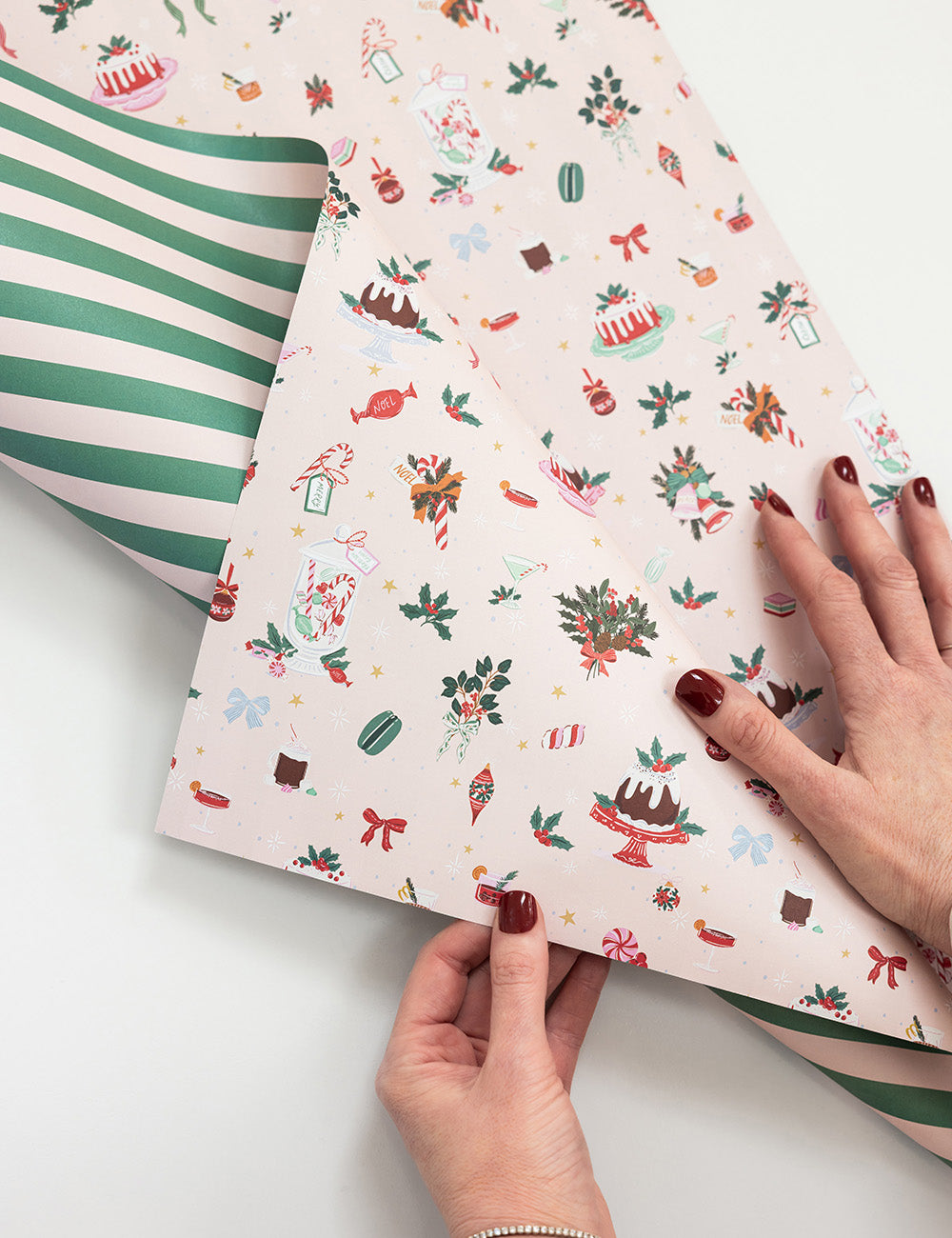Christmas Treats / Mint Stripes Gift Wrap 100pk