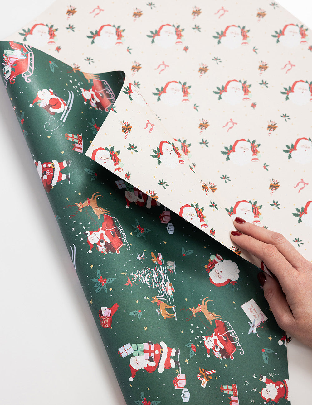 Santas Visit / Jingle Bells 6pk Gift Wrap Sheets
