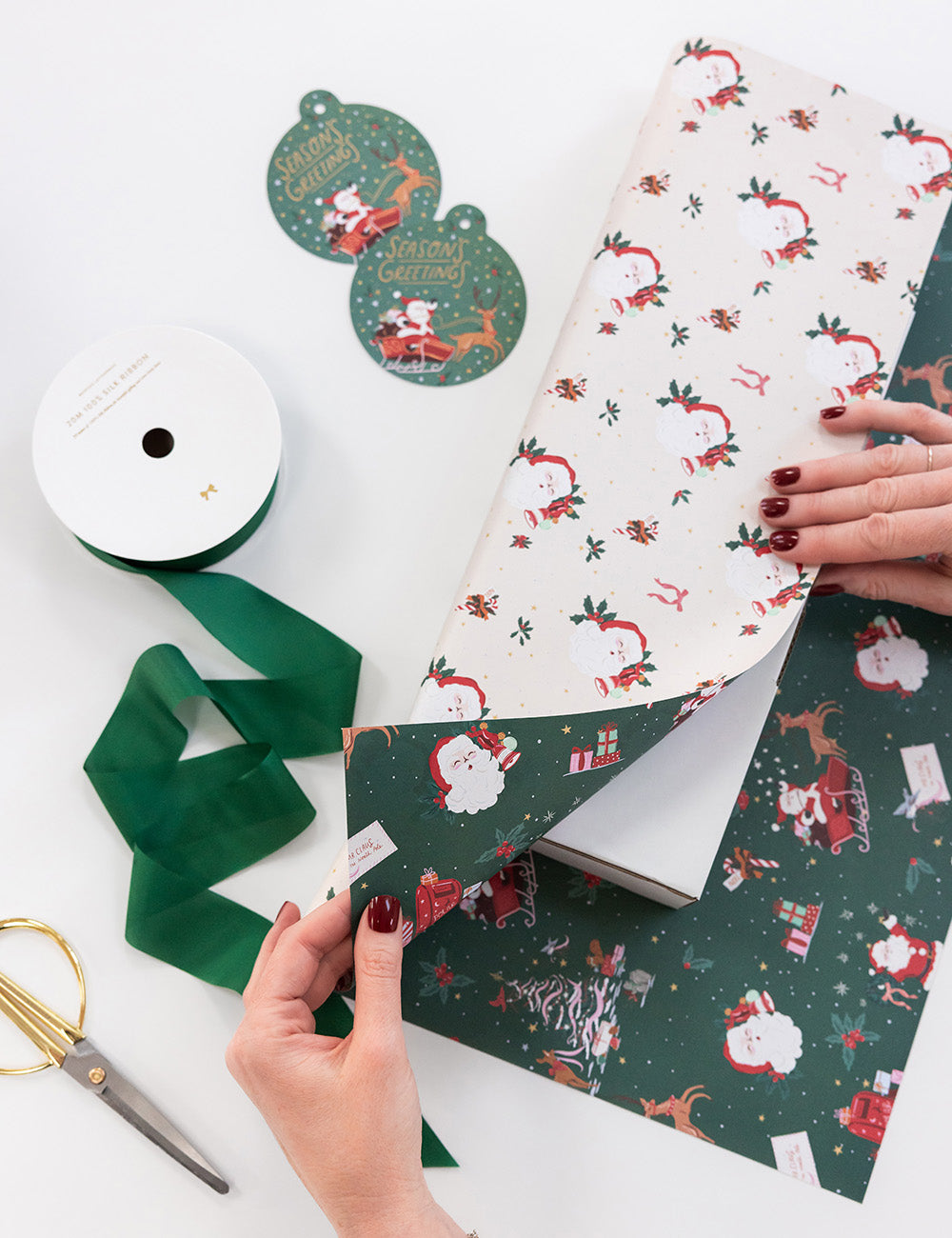 Santas Visit / Jingle Bells - Gift Wrap 100pk