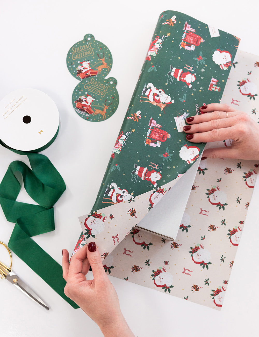 Santas Visit / Jingle Bells 6pk Gift Wrap Sheets