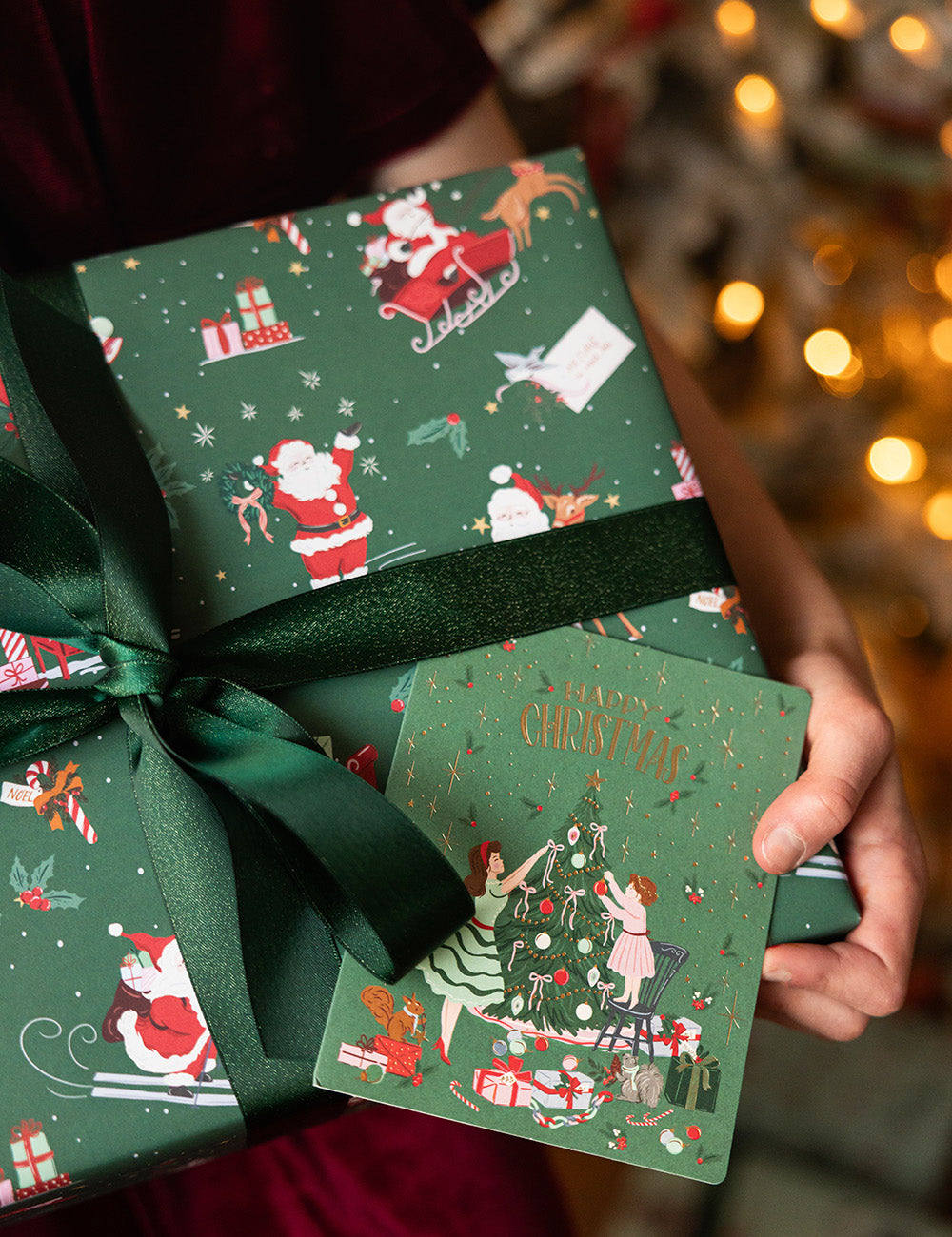 Santas Visit / Jingle Bells 6pk Gift Wrap Sheets