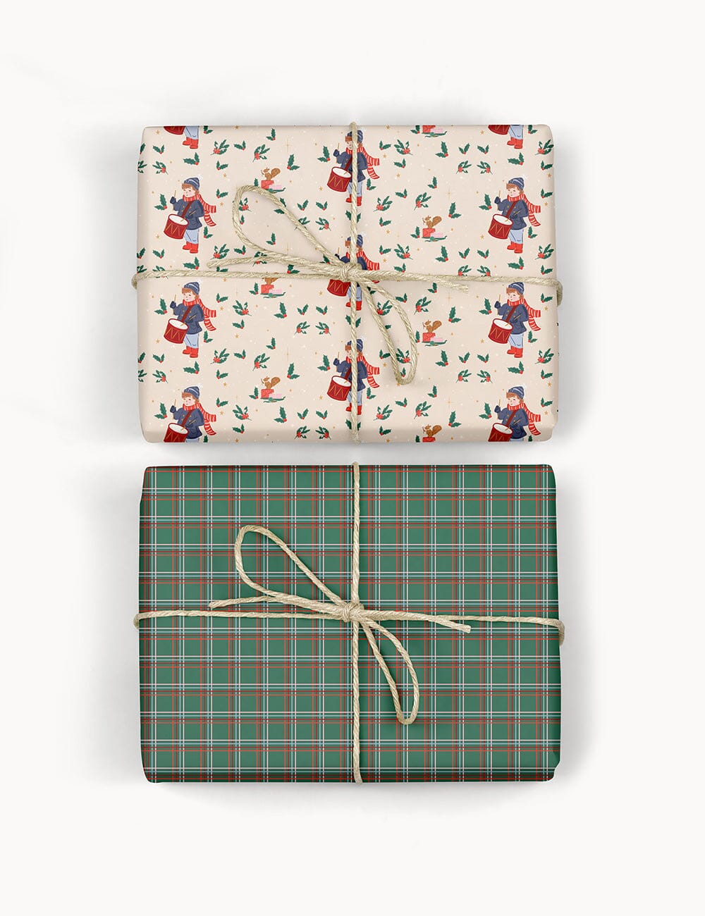 Drummer Boy / Classic Tartan 6pk Gift Wrap Sheets Gift Wrap Bespoke Letterpress 